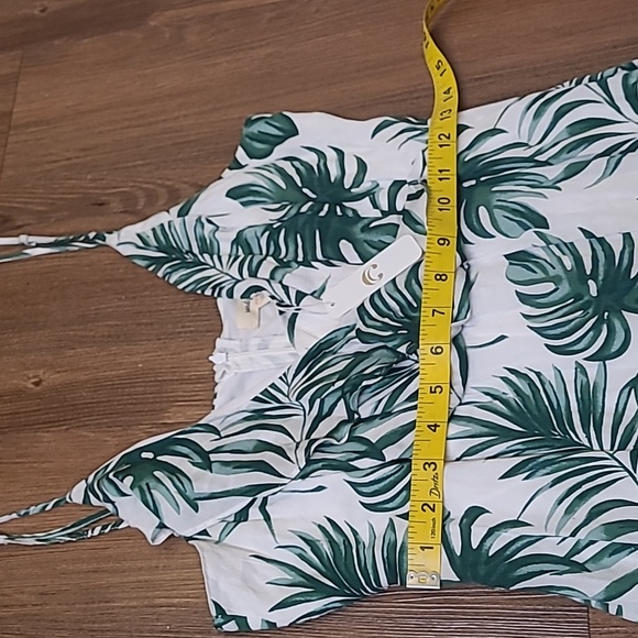 SANDY &SITropical Green and White Midi Dress for women zise m new dress casual. - Picture 5 of 16